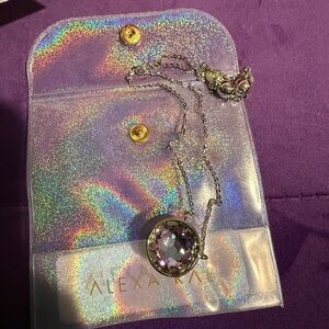 NEW BAR by Alexa Rae Lilac Crystal Glow Round Necklace